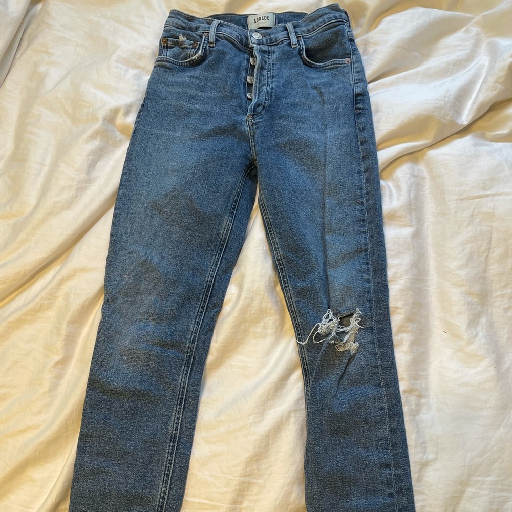 AGOLDE - Nico high rise jeans, slim shoreline